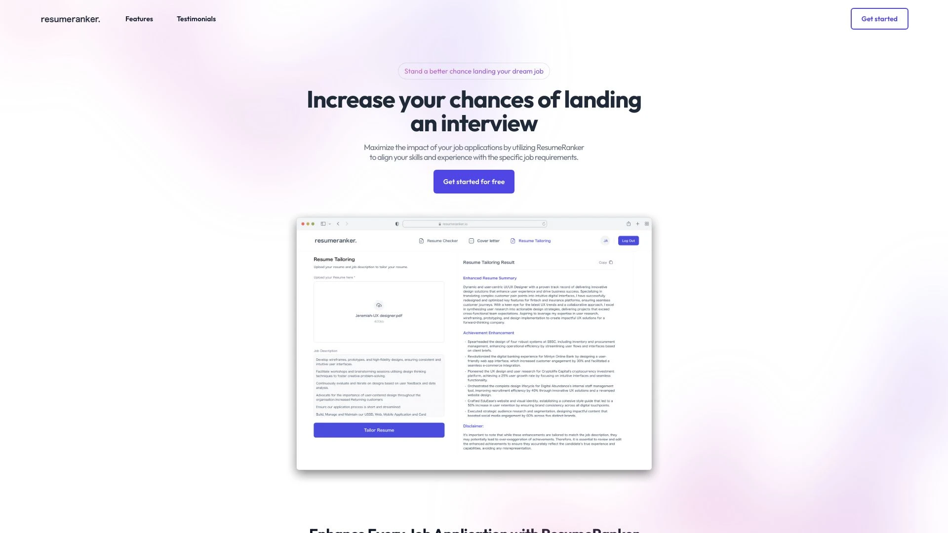 ResumeRanker.io - AI Tool Ocean