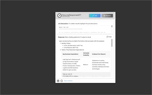 ResumeResponseGPT - Chrome Extension - AI Tool Ocean