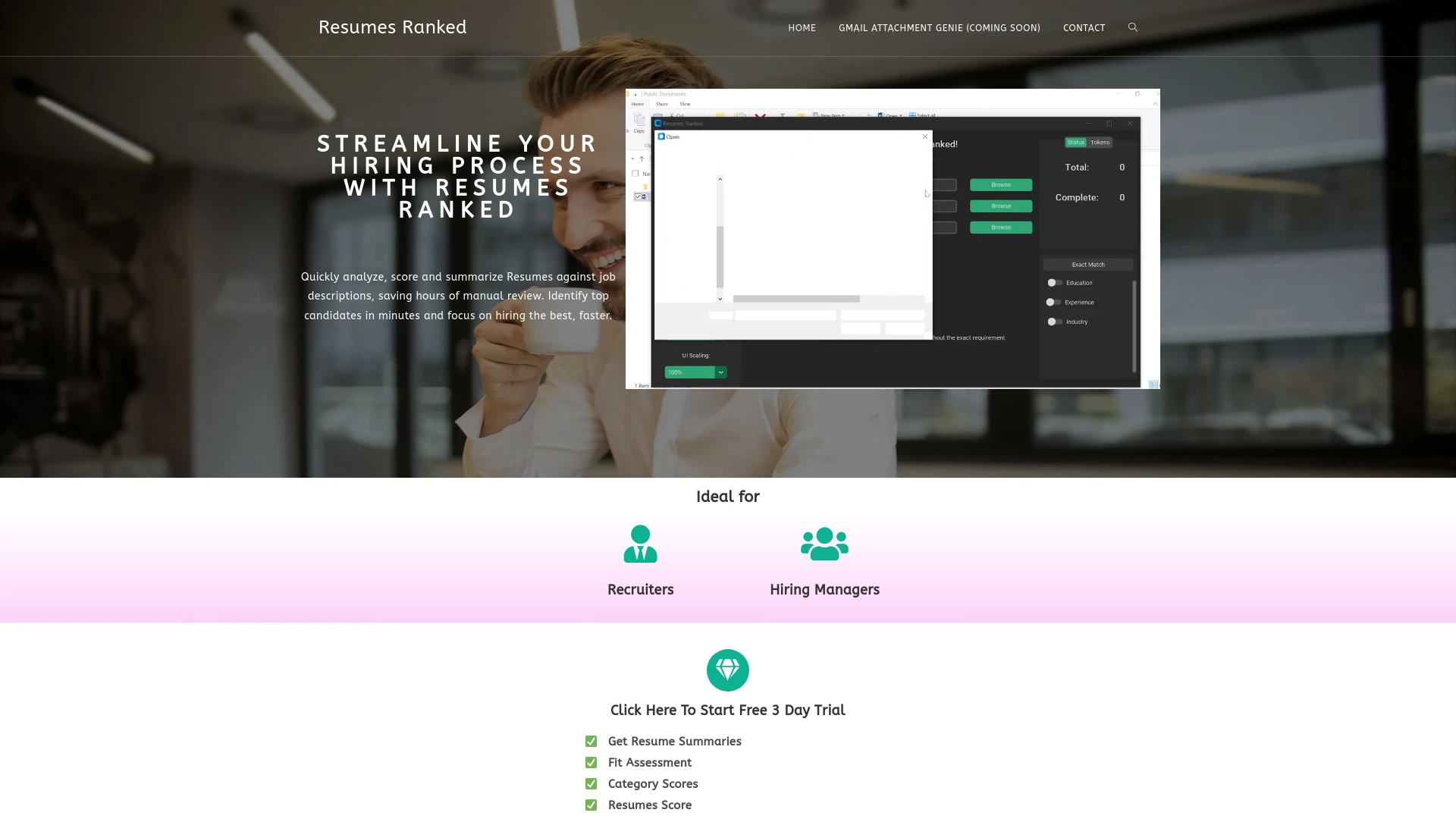 Resumes Ranked - AI Tool Ocean