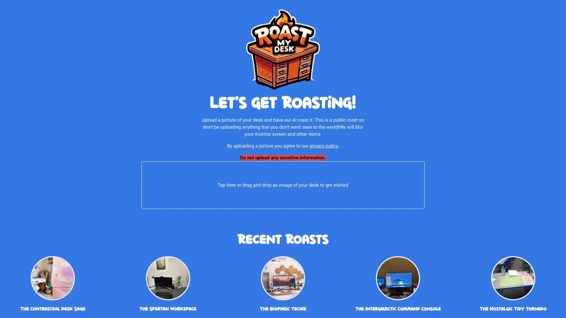 Roast Your Desk - AI Tool Ocean