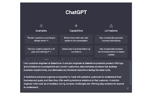 Salesforce SE's using Chat GPT! - Chrome Extension - AI Tool Ocean