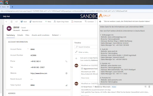 Sally SalesAI - Chrome Extension - AI Tool Ocean