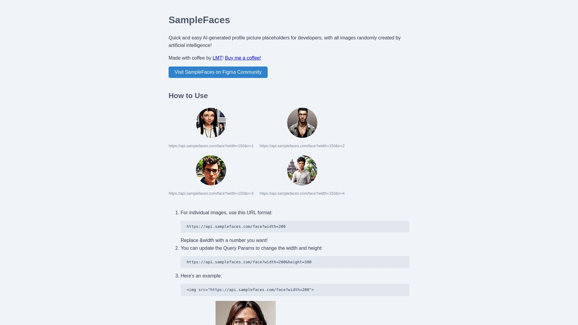 SampleFaces - AI Tool Ocean