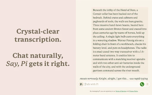 Say, Pi - Chrome Extension - AI Tool Ocean