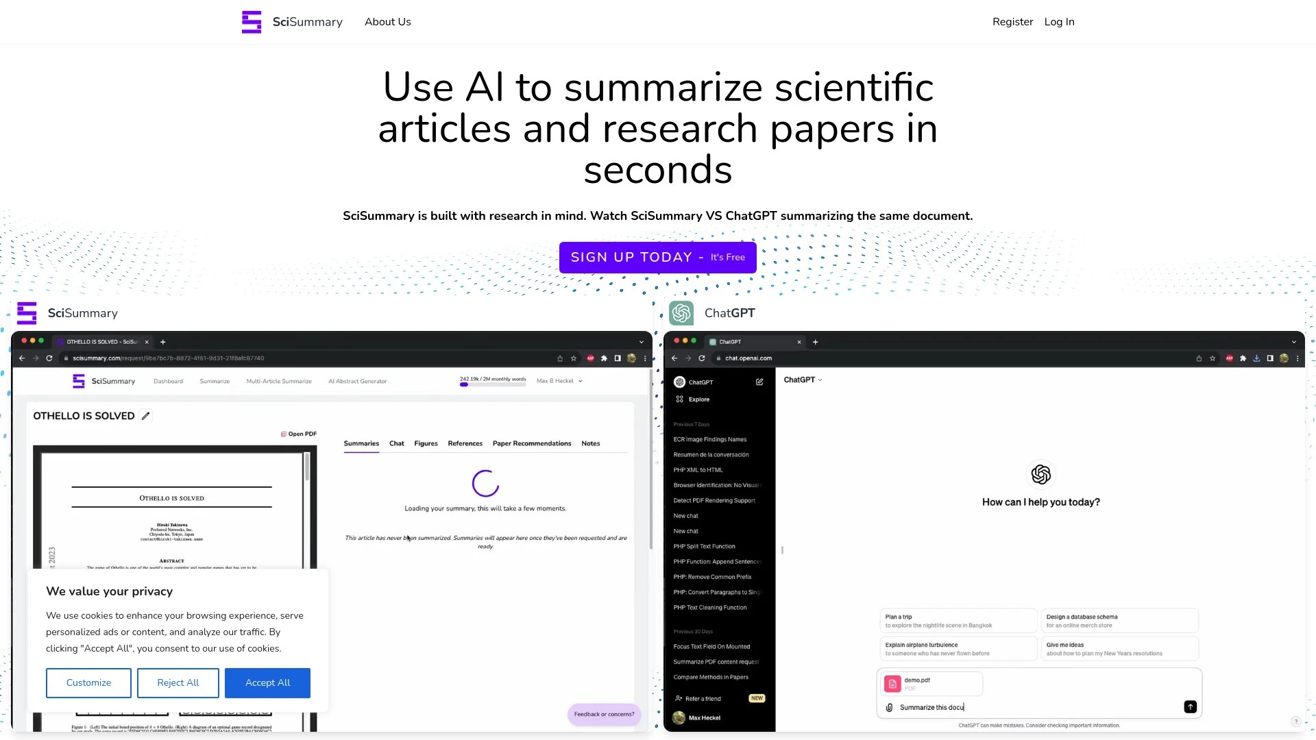 SciSummary - AI Tool Ocean