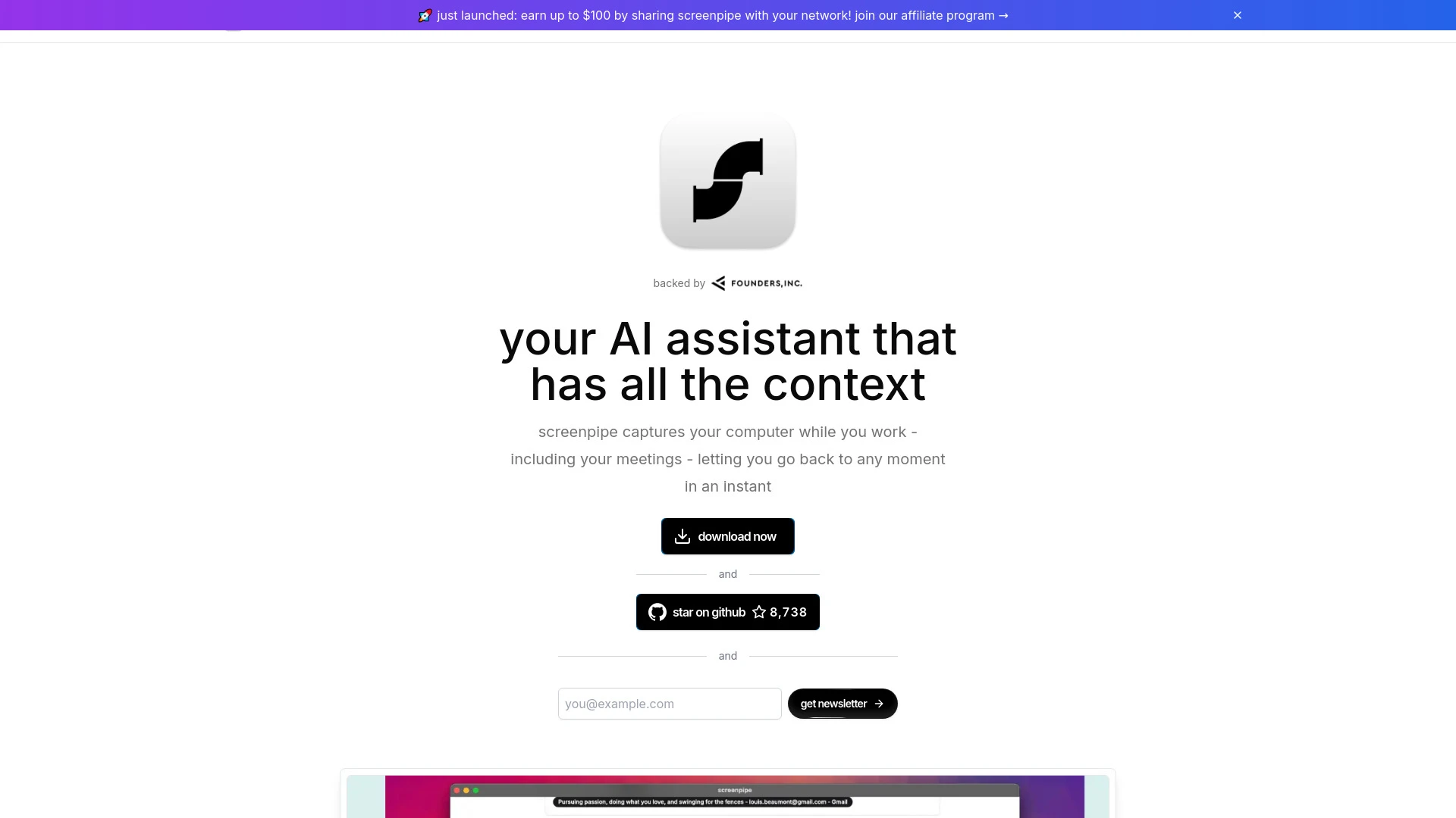 screenpipe - AI Tool Ocean