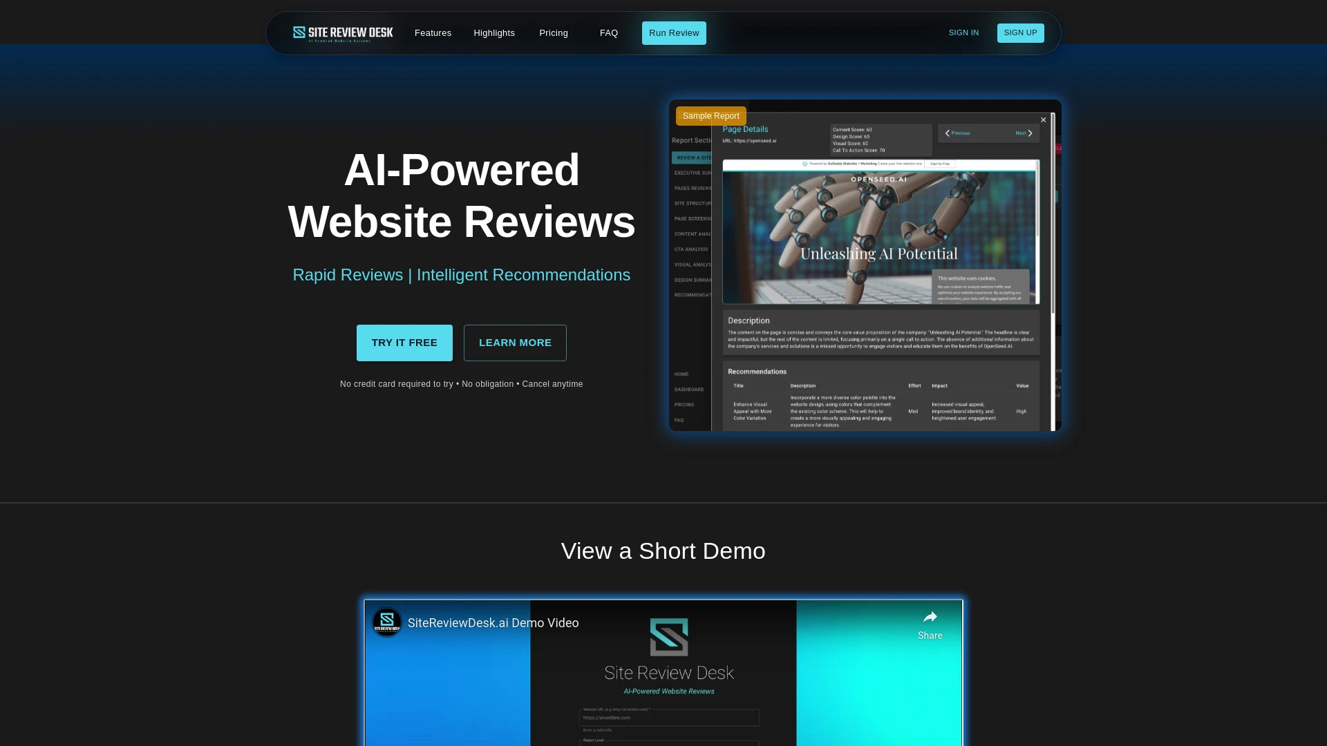 Site Review Desk - AI Tool Ocean