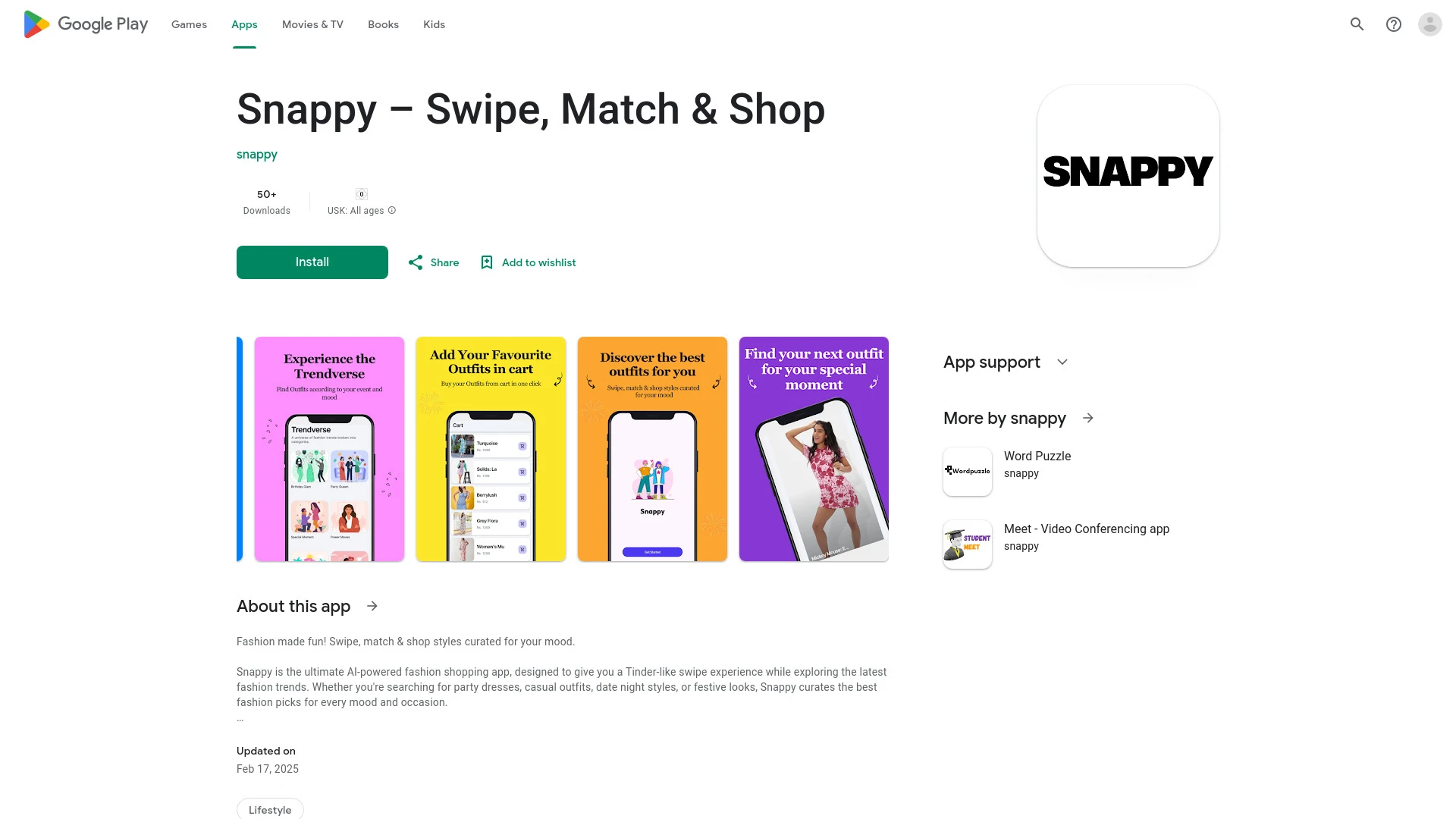 Snappy – Swipe, Match & Shop - AI Tool Ocean