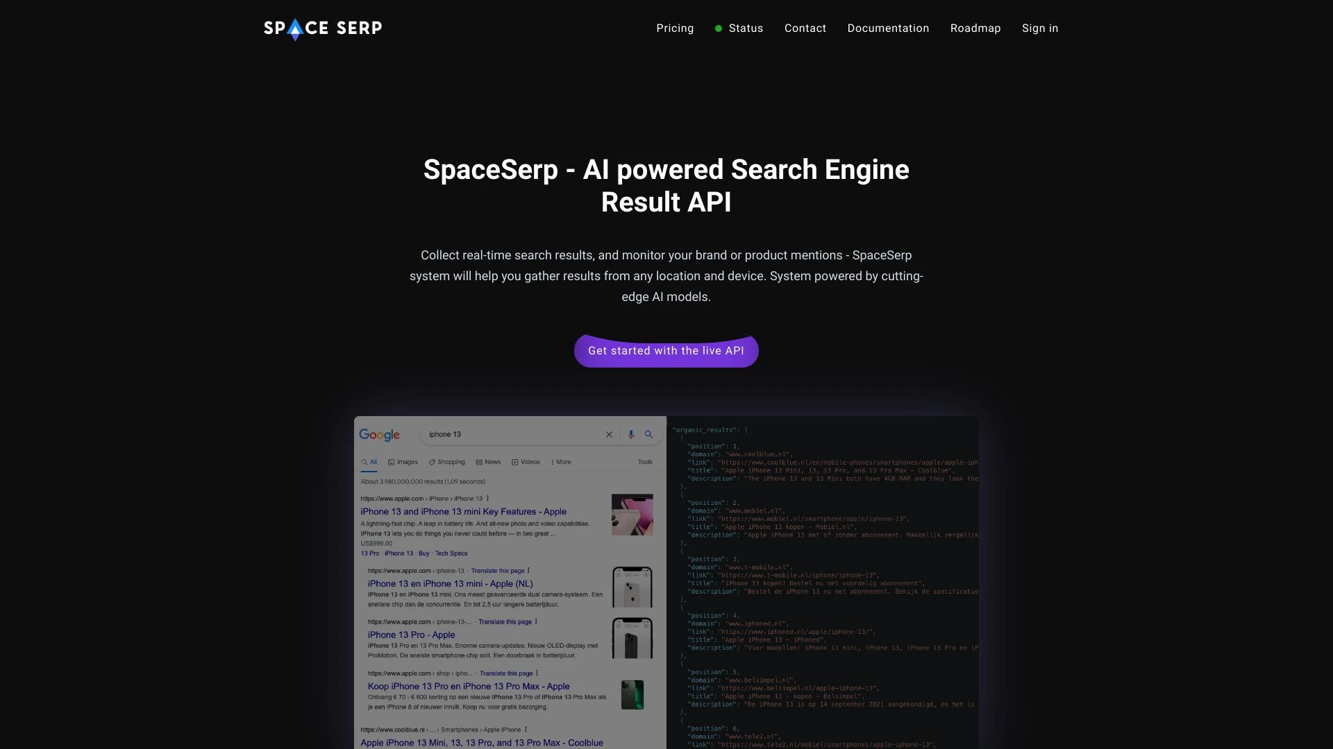 SpaceSerp - AI Tool Ocean