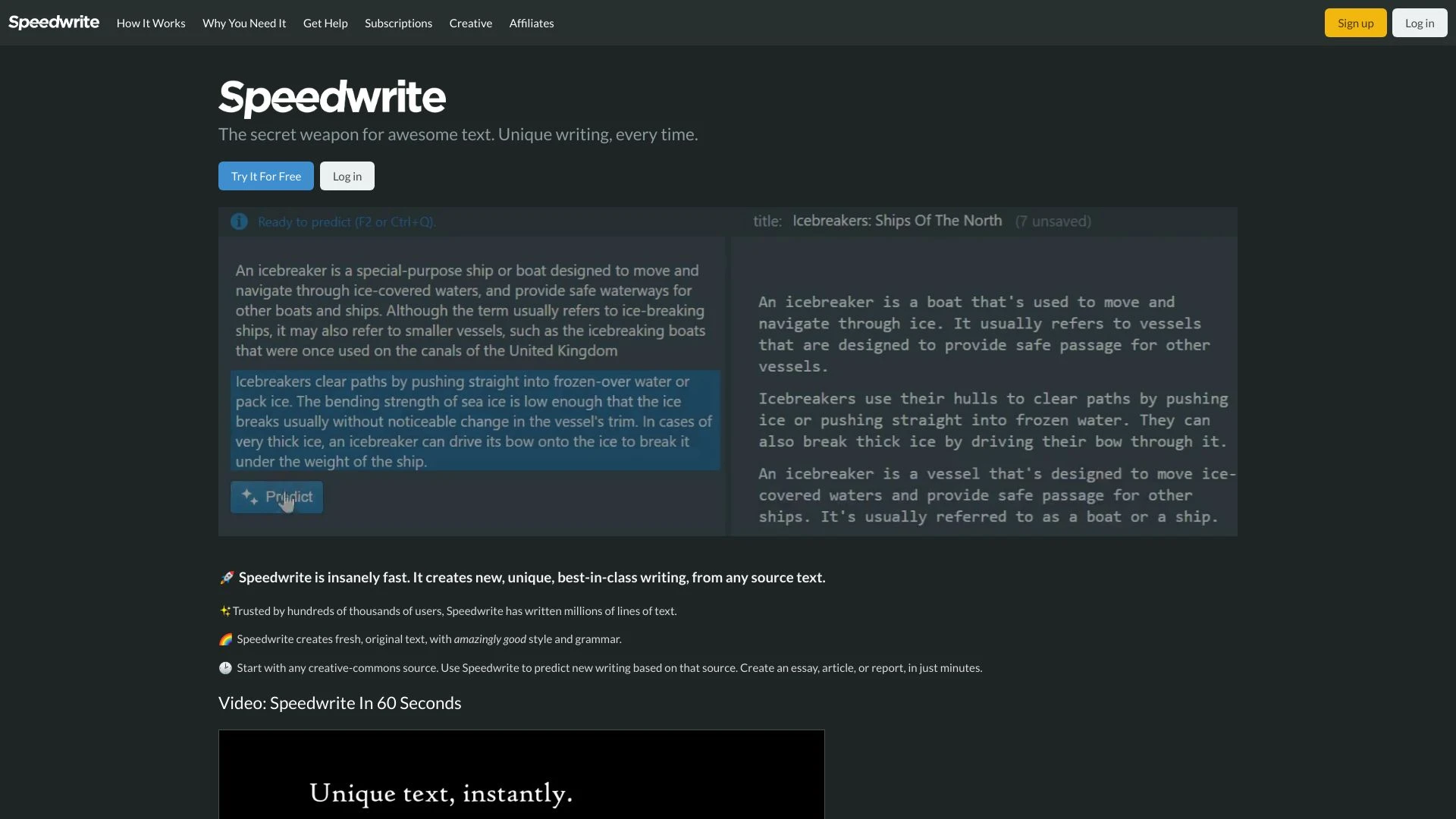Speedwrite - AI Tool Ocean