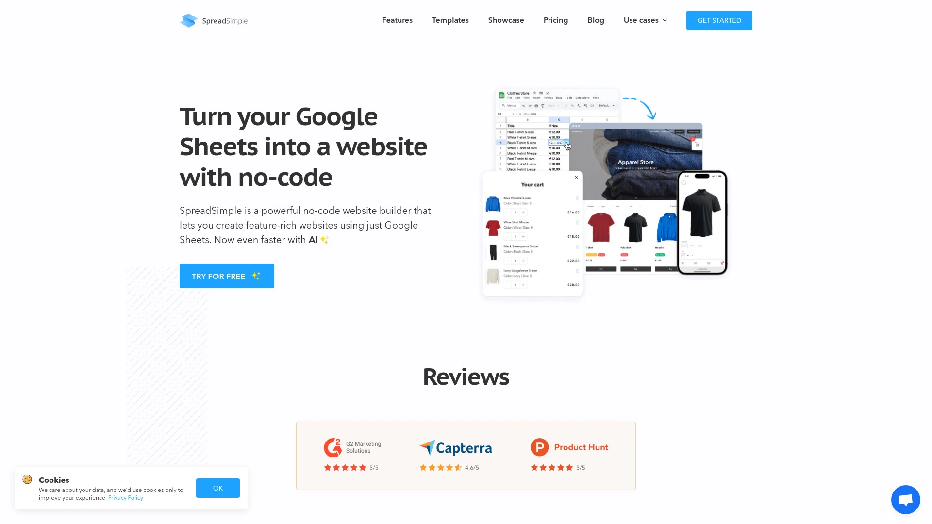 SpreadSimple - AI Tool Ocean