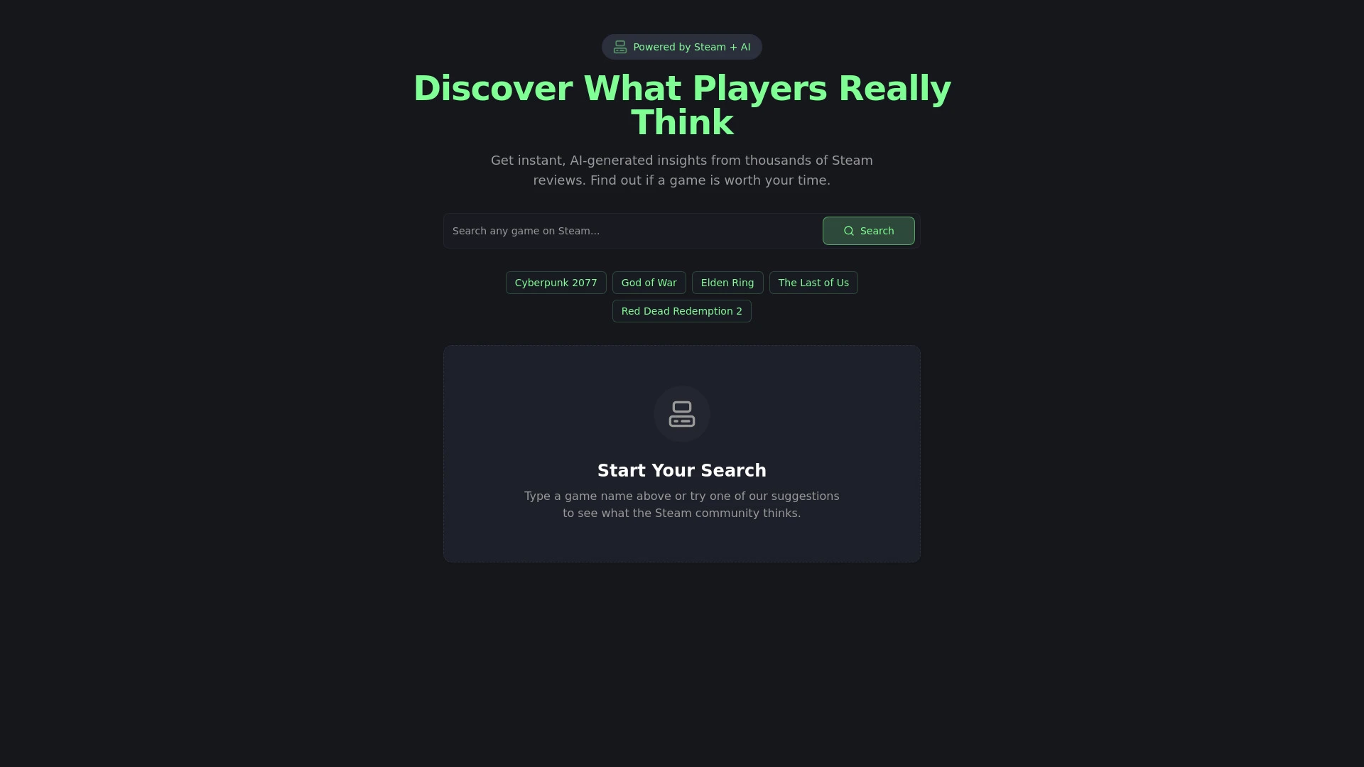 Steam Summarize - AI Tool Ocean