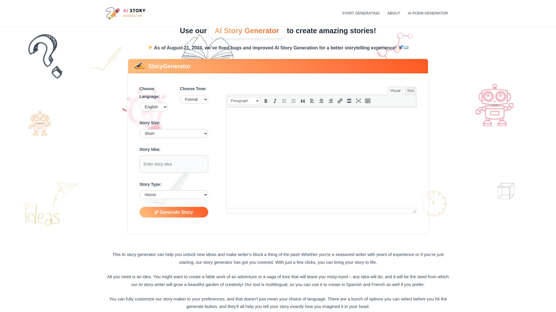 StoryGenerate - AI Tool Ocean