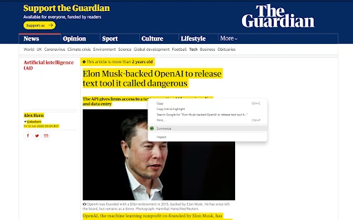 Summarize Chrome Extension - Chrome Extension - AI Tool Ocean