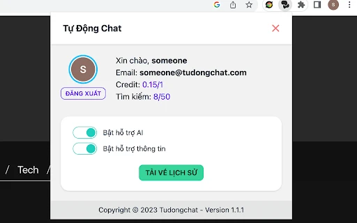 Tự động Chat - Chrome Extension - AI Tool Ocean