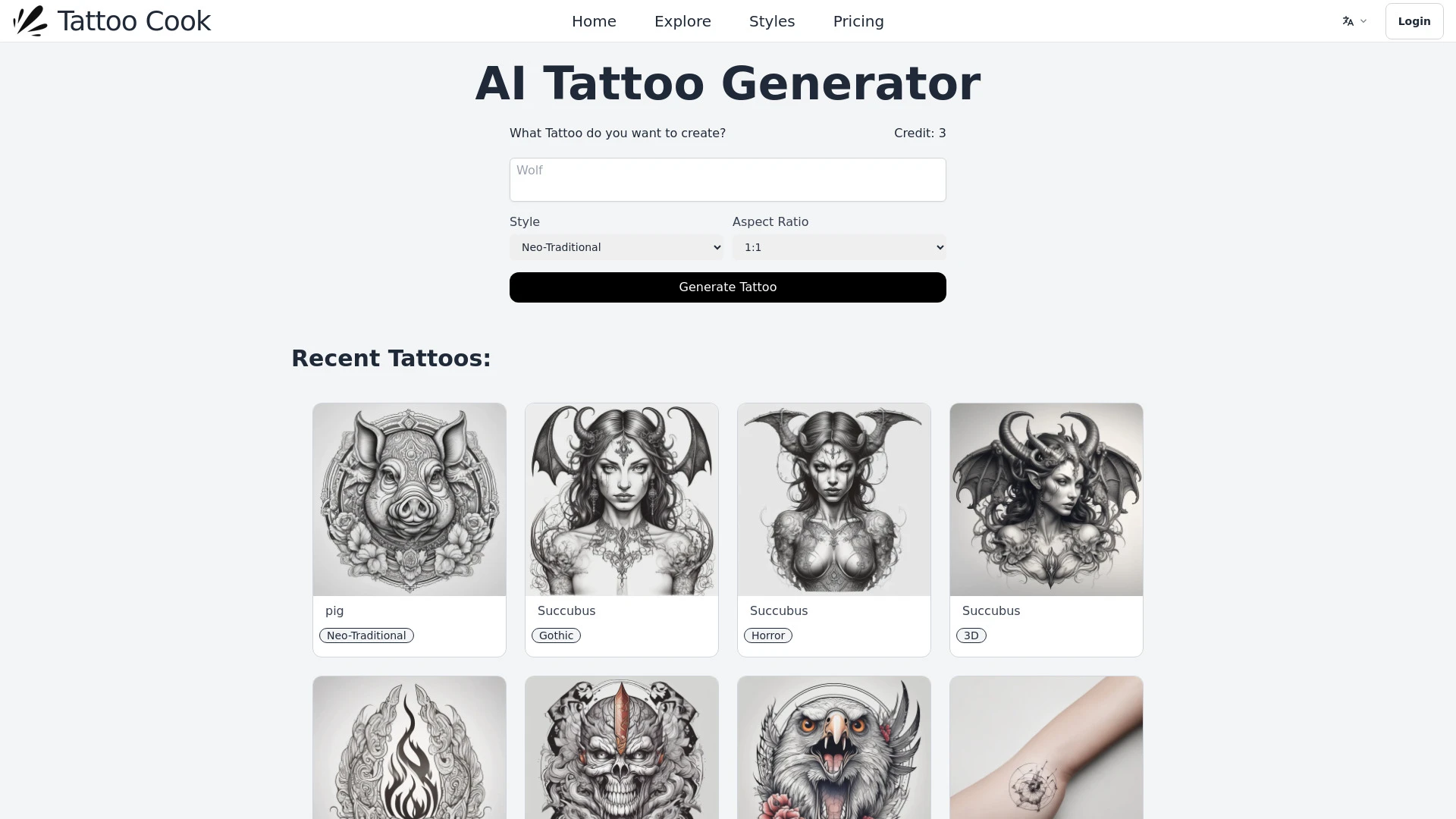 Tattoo Cook - AI Tool Ocean