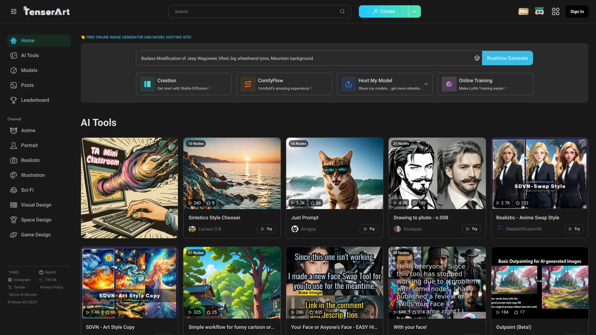 Tensor.Art - AI Tool Ocean