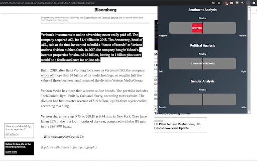 Text Analysis Extension - Chrome Extension - AI Tool Ocean