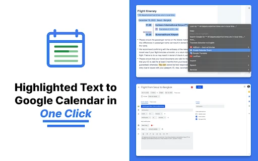 Text to Google Calendar - Chrome Extension - AI Tool Ocean