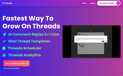 Thriendly - Chrome Extension - AI Tool Ocean