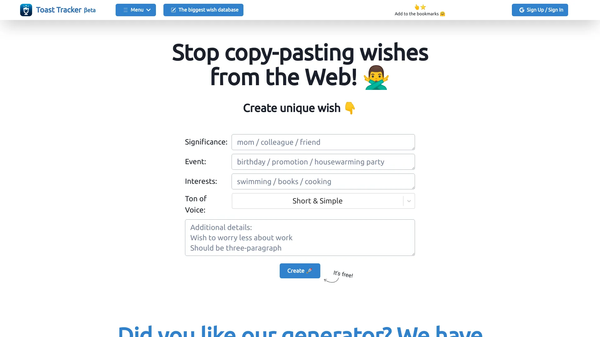 Toast Tracker - AI Tool Ocean