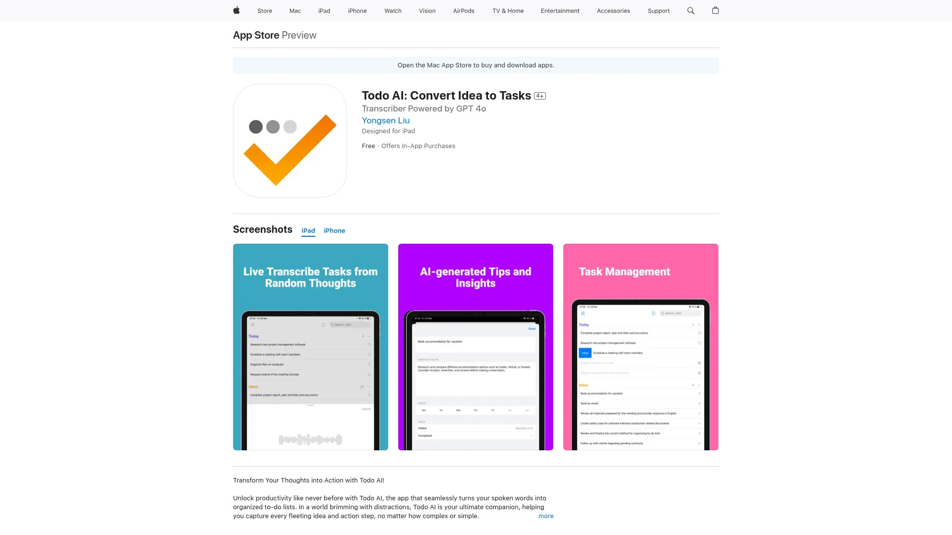 Todo AI - AI Tool Ocean