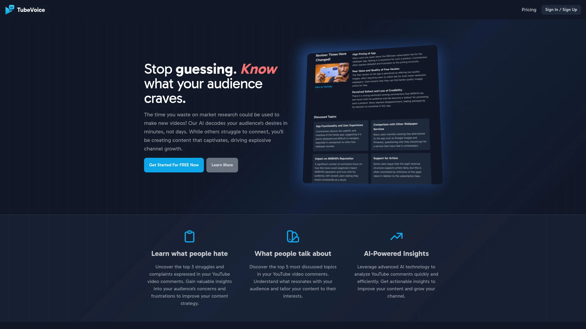 TubeVoice - AI Tool Ocean