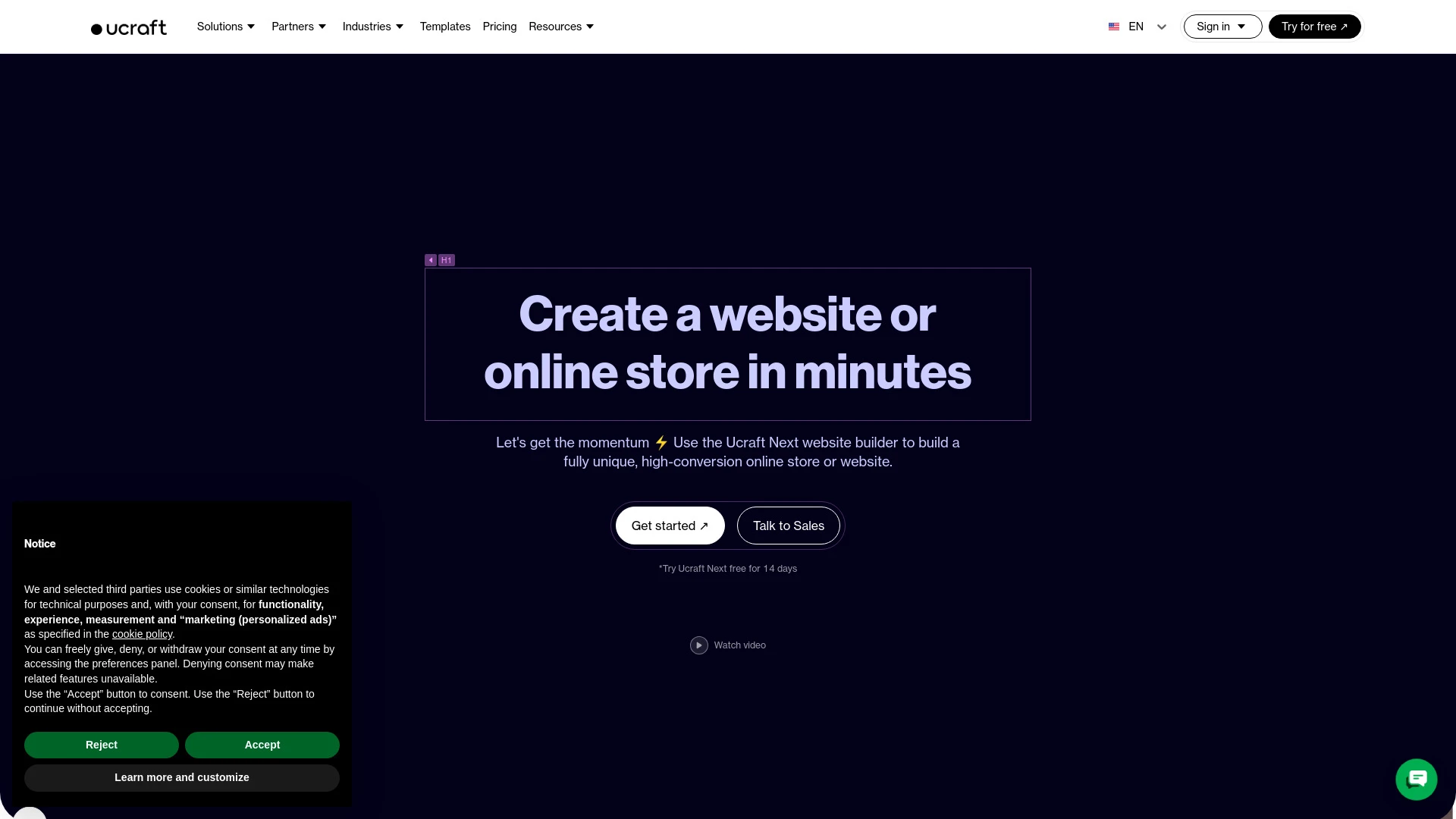 Ucraft Next - AI Tool Ocean