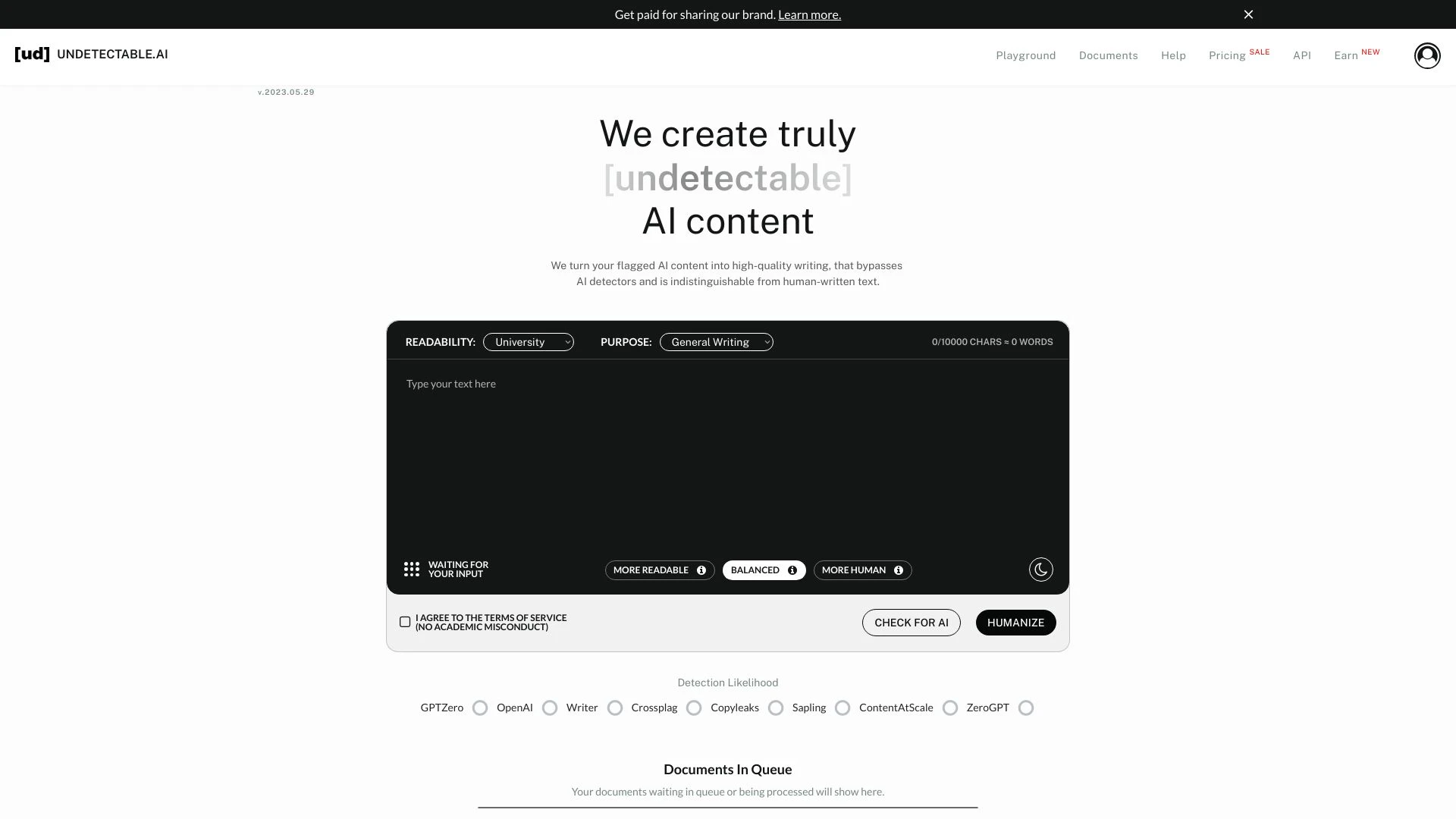 Undetectable AI - AI Tool Ocean