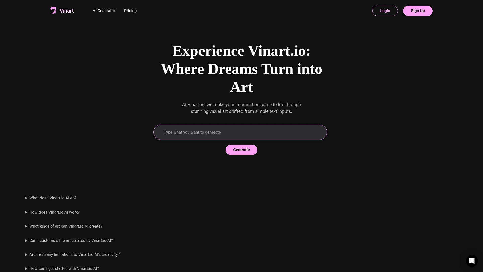 Vinart.io - AI Tool Ocean