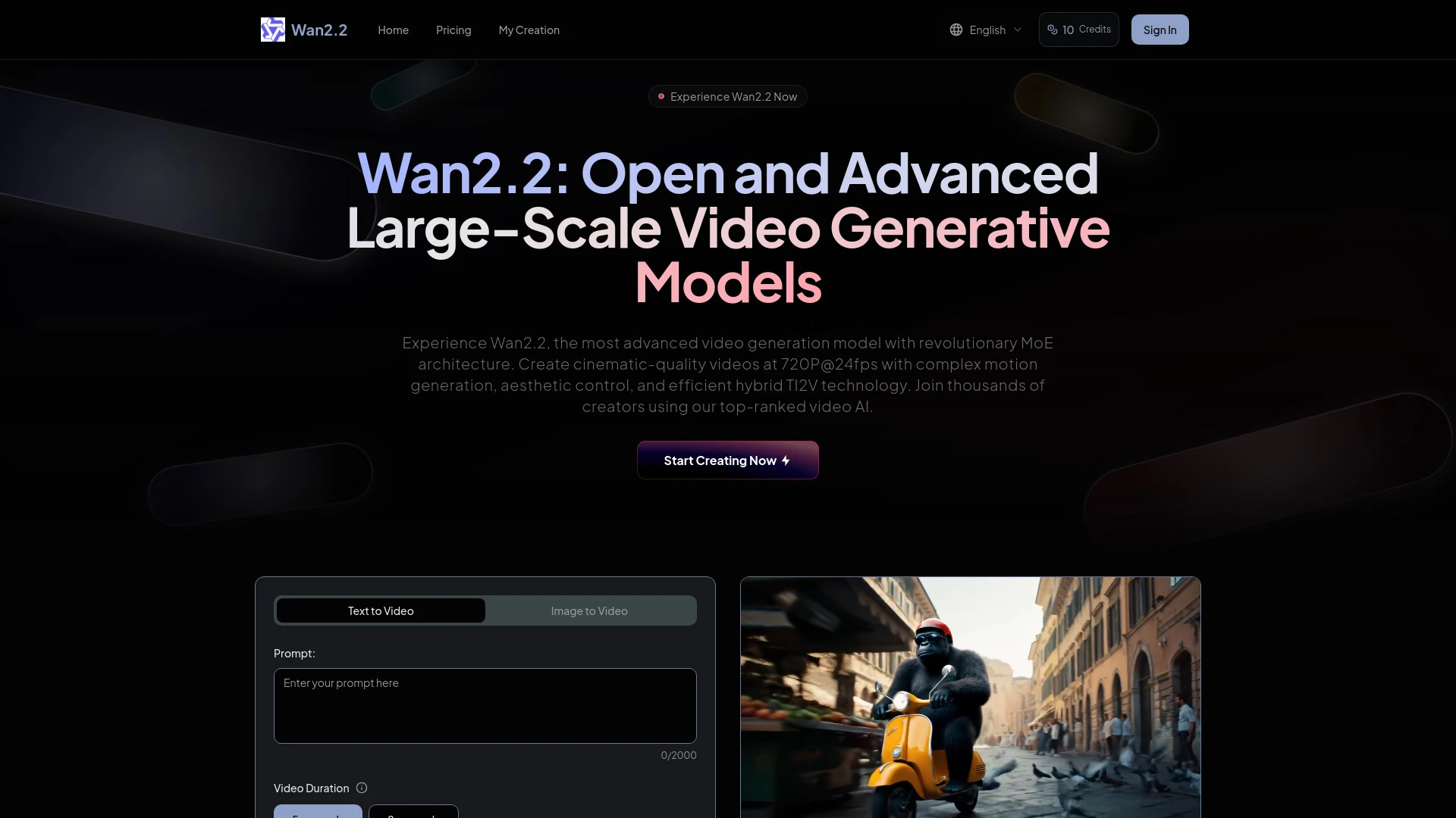 Wan 2.2 - AI Tool Ocean