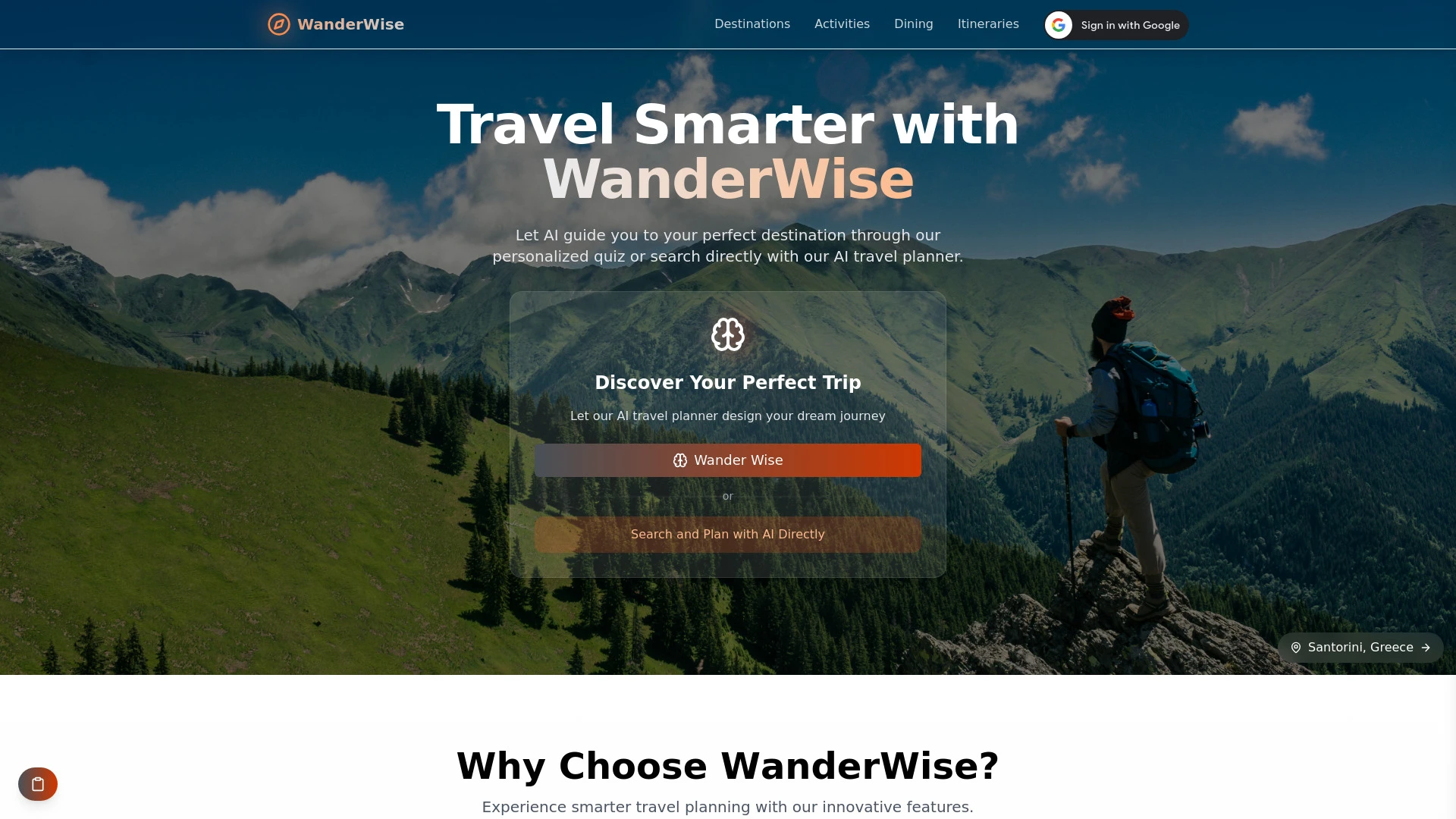 WanderWise - AI Tool Ocean