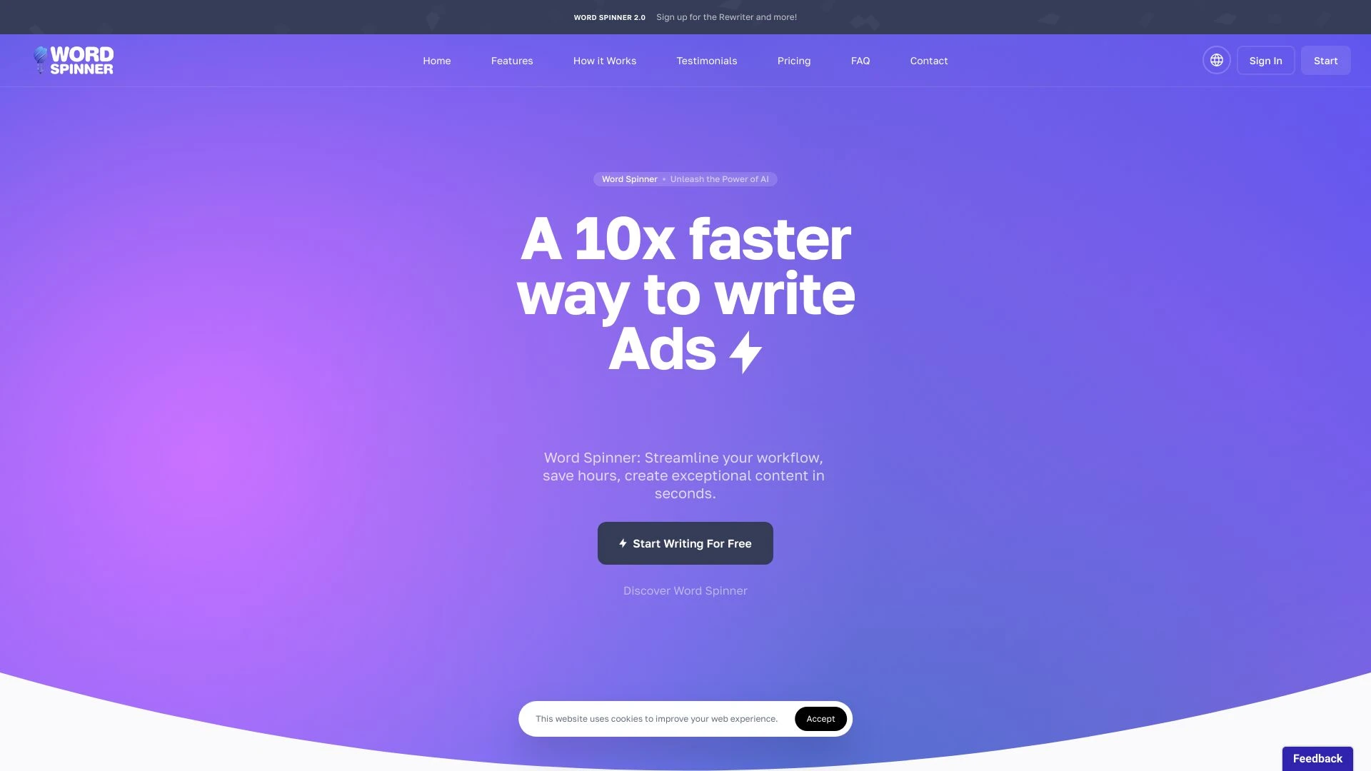 Word Spinner - AI Tool Ocean