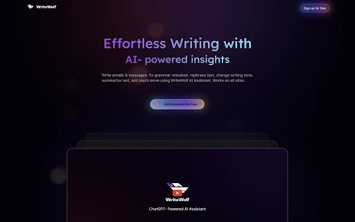 WriteWolf - Chrome Extension - AI Tool Ocean