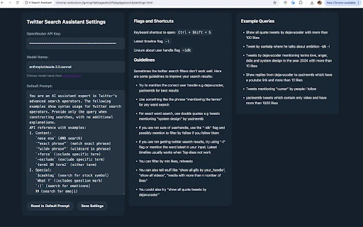 X (formerly Twitter) Search Assistant - Chrome Extension - AI Tool Ocean