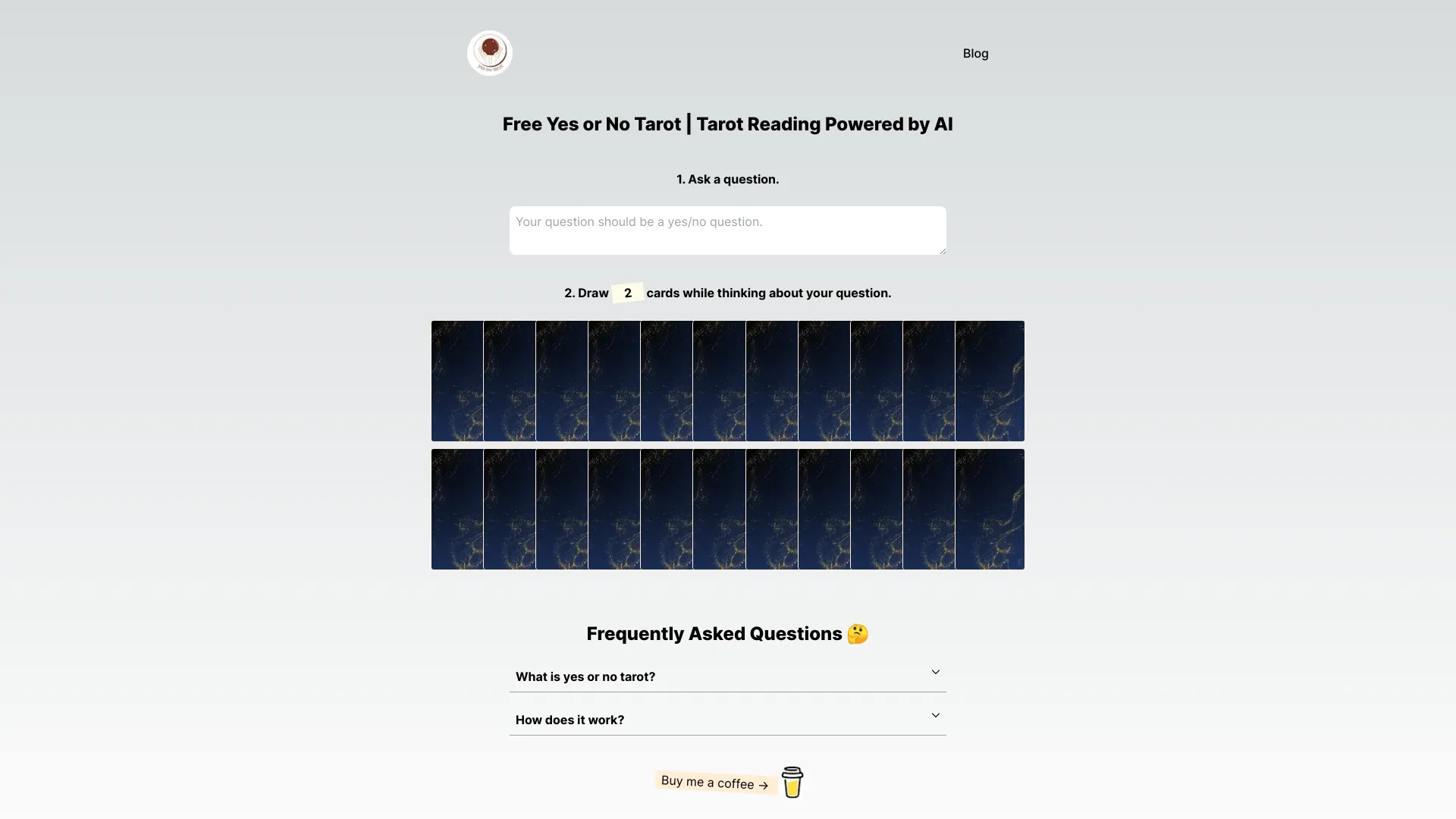 Yes No Tarot - AI Tool Ocean
