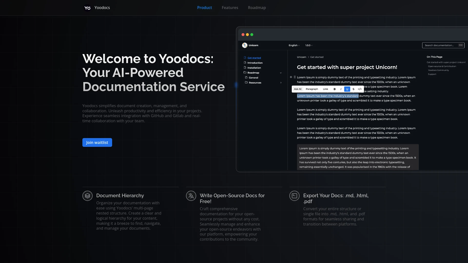 Yoodocs - AI Tool Ocean