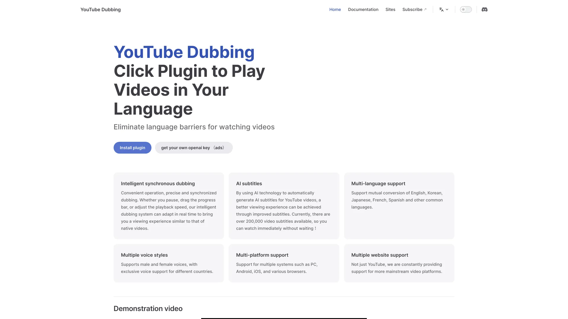 YouTube Dubbing - AI Tool Ocean