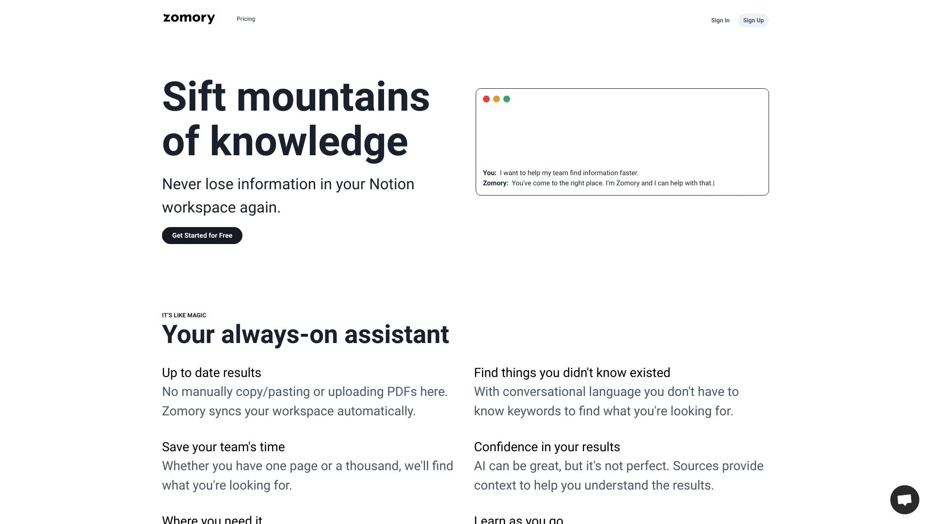 Zomory - AI Tool Ocean